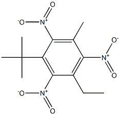 1-tert-ブチル-5-エチル-3-メチル-2,4,6-トリニトロベンゼン 化学構造式
