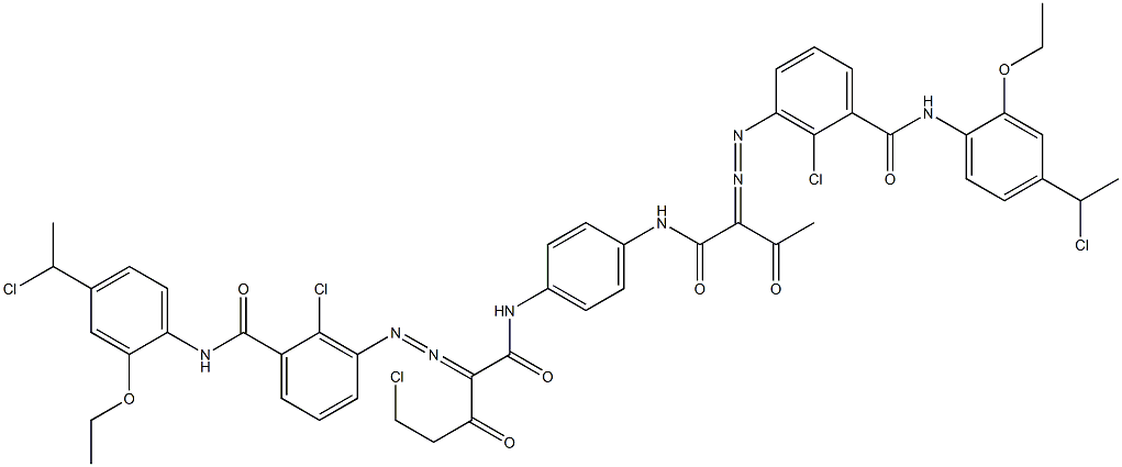 3,3'-[2-(Chloromethyl)-1,4-phenylenebis[iminocarbonyl(acetylmethylene)azo]]bis[N-[4-(1-chloroethyl)-2-ethoxyphenyl]-2-chlorobenzamide]