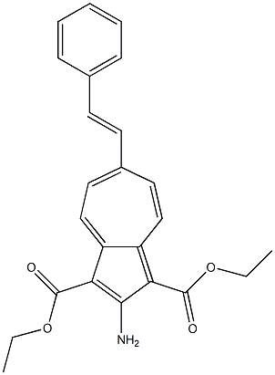 2-Amino-6-(2-phenylethenyl)azulene-1,3-dicarboxylic acid diethyl ester Structure