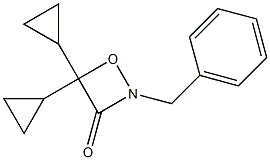 2-Benzyl-4,4-dicyclopropyl-1,2-oxazetidin-3-one Struktur