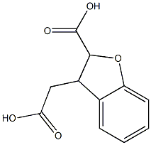 2-Carboxy-2,3-dihydrobenzofuran-3-acetic acid Struktur