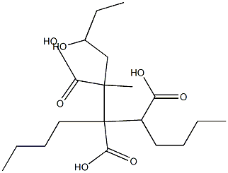 ブタン-1,2,3-トリカルボン酸3-(2-ヒドロキシブチル)1,2-ジブチル 化学構造式