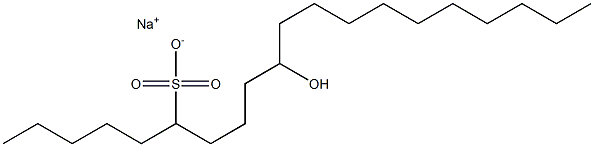 10-Hydroxyicosane-6-sulfonic acid sodium salt Structure