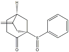(1S,5S)-6-メチレン-1-(フェニルスルフィニル)ビシクロ[3.2.1]オクタン-2-オン 化学構造式