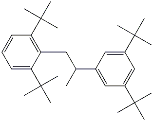 1-(2,6-ジ-tert-ブチルフェニル)-2-(3,5-ジ-tert-ブチルフェニル)プロパン 化学構造式