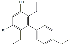 4,6-Diethyl-5-(4-ethylphenyl)benzene-1,3-diol,,结构式