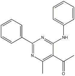 5-Acetyl-N,2-diphenyl-6-methylpyrimidin-4-amine,,结构式