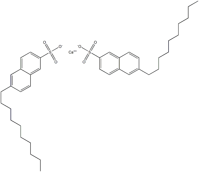 ビス(6-デシル-2-ナフタレンスルホン酸)カルシウム 化学構造式