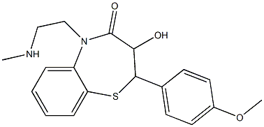 5-[2-(Methylamino)ethyl]-3-hydroxy-2,3-dihydro-2-(4-methoxyphenyl)-1,5-benzothiazepin-4(5H)-one,,结构式