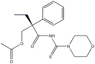 (-)-N-[(S)-2-[(Acetyloxy)methyl]-2-phenylbutyryl]-4-morpholinecarbothioamide,,结构式