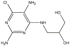 2,5-Diamino-4-chloro-6-(2,3-dihydroxypropylamino)pyrimidine,,结构式
