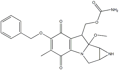 8-[[(Aminocarbonyl)oxy]methyl]-6-benzyloxy-1,1a,2,8,8a,8b-hexahydro-8a-methoxy-5-methylazirino[2',3':3,4]pyrrolo[1,2-a]indole-4,7-dione 结构式