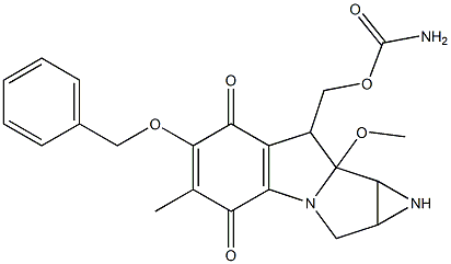 8-[[(Aminocarbonyl)oxy]methyl]-6-benzyloxy-1,1a,2,8,8a,8b-hexahydro-8a-methoxy-5-methylazirino[2',3':3,4]pyrrolo[1,2-a]indole-4,7-dione Structure