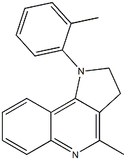 1-(2-メチルフェニル)-4-メチル-2,3-ジヒドロ-1H-ピロロ[3,2-c]キノリン 化学構造式