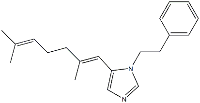 1-Phenethyl-5-[(E)-2,6-dimethyl-1,5-heptadienyl]-1H-imidazole 结构式