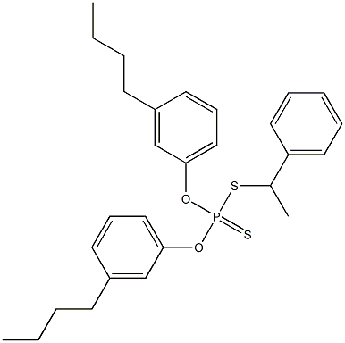 Dithiophosphoric acid O,O-bis(3-butylphenyl)S-(1-phenylethyl) ester Structure