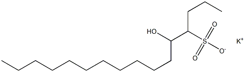 5-Hydroxyhexadecane-4-sulfonic acid potassium salt,,结构式