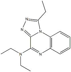 4-ジエチルアミノ-1-エチル[1,2,4]トリアゾロ[4,3-a]キノキサリン 化学構造式