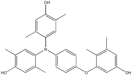 N,N-Bis(4-hydroxy-2,5-dimethylphenyl)-4-(5-hydroxy-2,3-dimethylphenoxy)benzenamine Structure