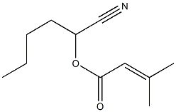 3-メチル-2-ブテン酸1-シアノペンチル 化学構造式