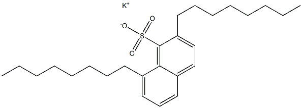 2,8-ジオクチル-1-ナフタレンスルホン酸カリウム 化学構造式