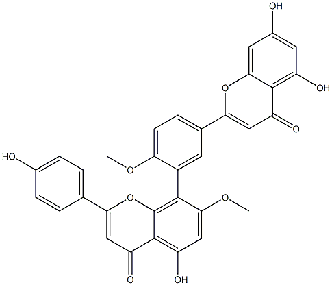 8-[5-(5,7-Dihydroxy-4-oxo-4H-1-benzopyran-2-yl)-2-methoxyphenyl]-5-hydroxy-2-(4-hydroxyphenyl)-7-methoxy-4H-1-benzopyran-4-one