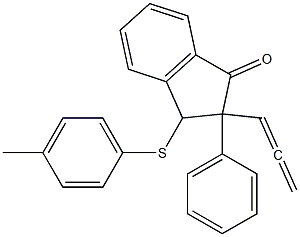 2-Phenyl-2-(1,2-propadienyl)-3-(p-tolylthio)-2,3-dihydro-1H-inden-1-one 结构式