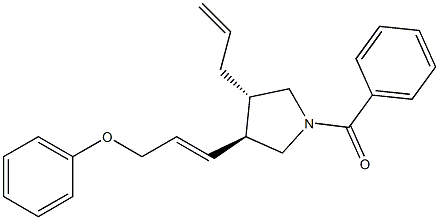 (3S,4S)-4-Allyl-3-(3-phenoxy-1-propenyl)-1-benzoylpyrrolidine Struktur