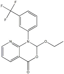 1-[3-(Trifluoromethyl)phenyl]-1,2-dihydro-2-ethoxy-4H-pyrido[2,3-d][1,3]oxazin-4-one,,结构式