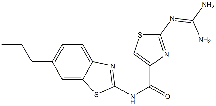 2-(Diaminomethyleneamino)-N-(6-propyl-2-benzothiazolyl)thiazole-4-carboxamide