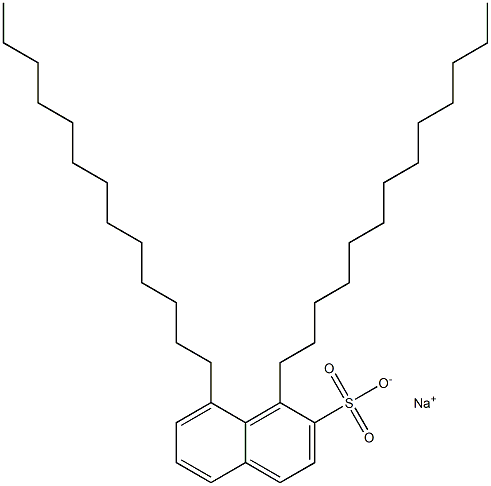 1,8-ジトリデシル-2-ナフタレンスルホン酸ナトリウム 化学構造式