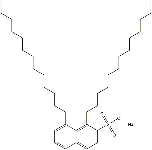 1,8-Ditridecyl-2-naphthalenesulfonic acid sodium salt Structure