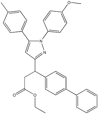  3-(4-Phenylphenyl)-3-[[1-(4-methoxyphenyl)-5-(4-methylphenyl)-1H-pyrazol]-3-yl]propanoic acid ethyl ester