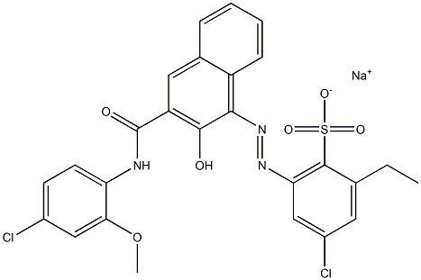  4-Chloro-2-ethyl-6-[[3-[[(4-chloro-2-methoxyphenyl)amino]carbonyl]-2-hydroxy-1-naphtyl]azo]benzenesulfonic acid sodium salt