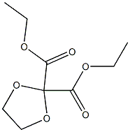 1,3-ジオキソラン-2,2-ジカルボン酸ジエチル 化学構造式