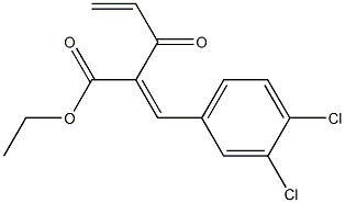 2-(3,4-ジクロロベンジリデン)-3-オキソ-4-ペンテン酸エチル 化学構造式