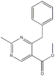 2-メチル-4-ベンジルピリミジン-5-カルボン酸メチル 化学構造式