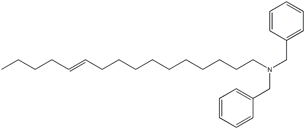 (11-ヘキサデセニル)ジベンジルアミン 化学構造式