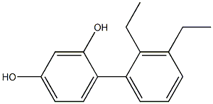 4-(2,3-Diethylphenyl)benzene-1,3-diol Structure