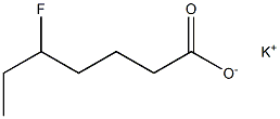 5-Fluoroheptanoic acid potassium salt Structure