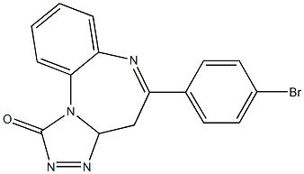 3a,4-Dihydro-5-(4-bromophenyl)-1H-[1,2,4]triazolo[4,3-a][1,5]benzodiazepin-1-one Structure