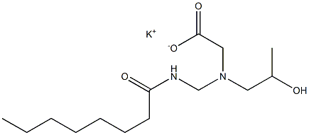 N-(2-Hydroxypropyl)-N-(octanoylaminomethyl)glycine potassium salt Structure