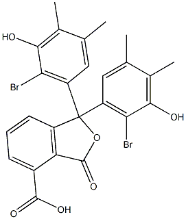 1,1-Bis(6-bromo-5-hydroxy-3,4-dimethylphenyl)-1,3-dihydro-3-oxoisobenzofuran-4-carboxylic acid Structure