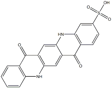 5,7,12,14-Tetrahydro-7,14-dioxoquino[2,3-b]acridine-3-sulfonic acid,,结构式