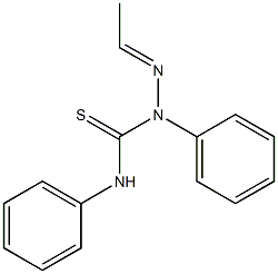 アセトアルデヒド2,4-ジフェニルチオセミカルバゾン 化学構造式