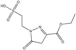 2-(3-Ethoxycarbonyl-5-oxo-2-pyrazolin-1-yl)ethanesulfonic acid Structure