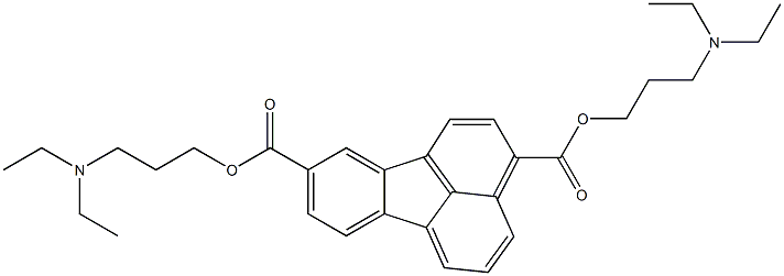 Fluoranthene-3,9-dicarboxylic acid bis[3-(diethylamino)propyl] ester 结构式