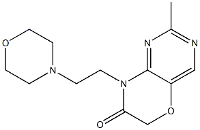 2-Methyl-8-(2-morpholinoethyl)-8H-pyrimido[5,4-b][1,4]oxazin-7(6H)-one 结构式