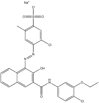  3-Chloro-6-methyl-4-[[3-[[(4-chloro-3-ethoxyphenyl)amino]carbonyl]-2-hydroxy-1-naphtyl]azo]benzenesulfonic acid sodium salt