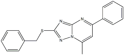 2-Benzylthio-5-phenyl-7-methyl[1,2,4]triazolo[1,5-a]pyrimidine Struktur